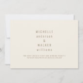 Crème Lg. Monogram Bruiloft Save the Date III (Achterkant)