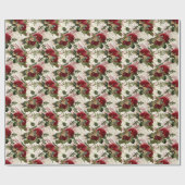 Crème Libellen en Rozen Cadeaupapier (Vlak)