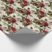 Crème Libellen en Rozen Cadeaupapier (Hoek)