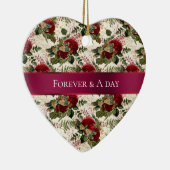 Crème Libellen en Rozen Keramisch Ornament (Rechts)