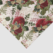 Crème Libellen en Rozen Tissuepapier (Detail)