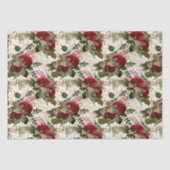 Crème Libellen en Rozen Tissuepapier (Voorkant)