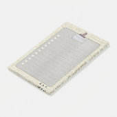 Crème linnen klembord post-it® notes (Schuin)
