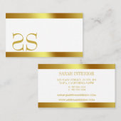 CRÈME LINNEN VISITEKAARTJE (Voorkant / Achterkant)