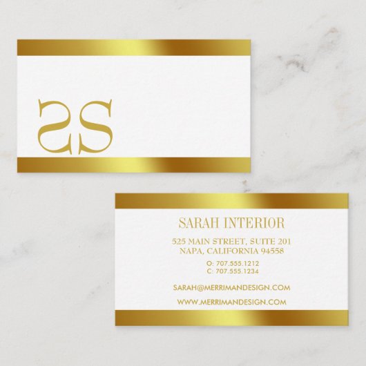 CRÈME LINNEN VISITEKAARTJE (Voorkant / Achterkant)