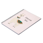 Crème Llama Notitieboek (Linkerzijde)