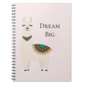 Crème Llama Notitieboek (Voorkant)