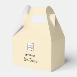 Crème Logo Tekst Promotionele Zakelijke Verpakking Bedankdoosjes