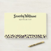 Crème Luipaard Gepersonaliseerde Notities Post-it® Notes (Op bureau)