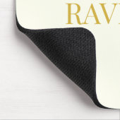 Crème Luxe Aangepaste Serif Naam Cadeau Voor Haar Muismat (Hoek)