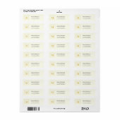 Crème Luxe Serif Gepersonaliseerd Monogram Etiket (Full Sheet)