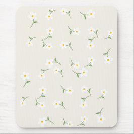 Crème Madeliefjes Bloem Muis Pad  Muismat