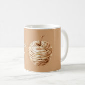 Crème Mand Basket Koffiemok (Voorkant rechts)