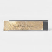 Creme Marble Bureau Naambordje (Voorkant)