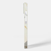 Crème Marble Monogram Barely There iPhone Hoesje (Achterkant / Links)