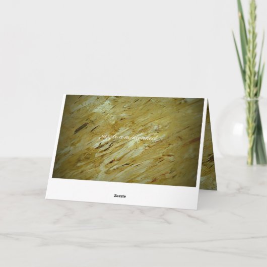 Crème Marmer dank u Bedankkaart (Achterkant)