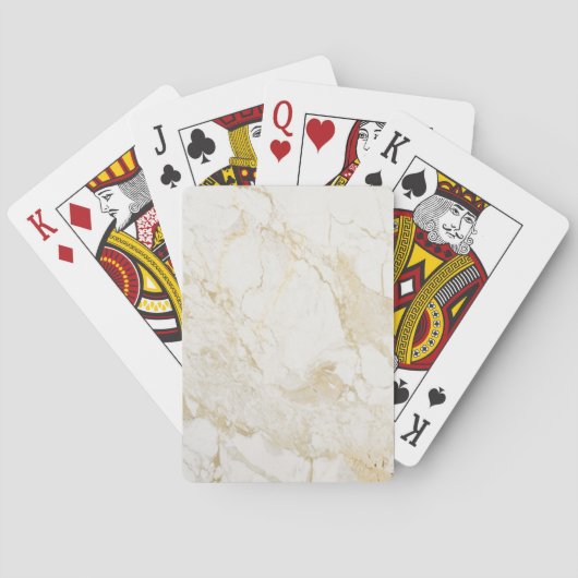 Crème Marmer Pokerkaarten (Achterkant)