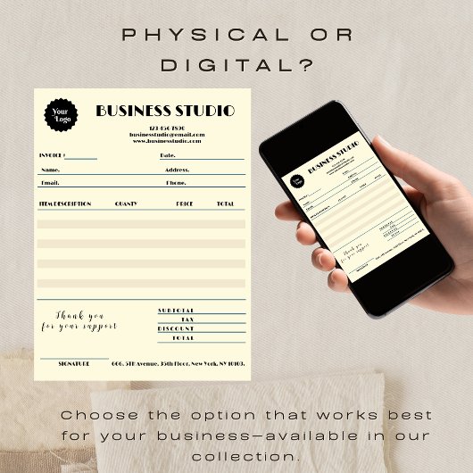 Crème Marmeren Factuur Verkoopbon Kleine Bedrijven