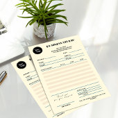 Crème Marmeren Factuur Verkoopbon Kleine Bedrijven