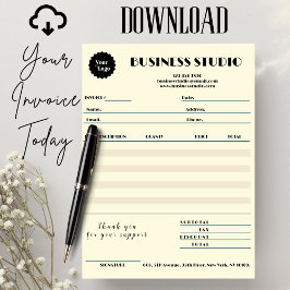 Crème Marmeren Factuur Verkoopbon Kleine Bedrijven Kaart