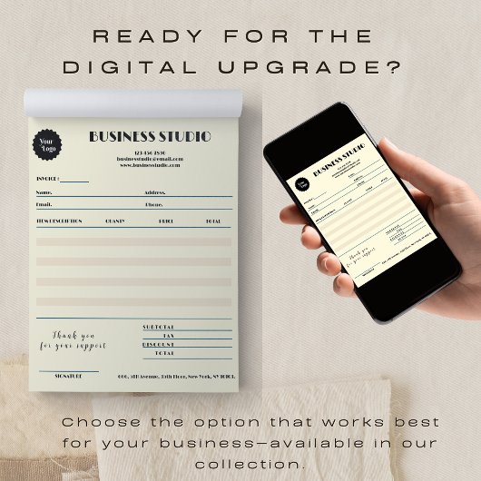 Crème Marmeren Factuur Verkoopbon Kleine Bedrijven Notitieblok