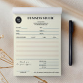 Crème Marmeren Factuur Verkoopbon Kleine Bedrijven Notitieblok