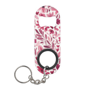 Crème Meisjesachtig Roze Rode Bloemen Harten   Mini Flessenopener