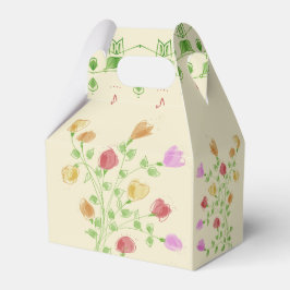 Crème met bloemen bedankdoosjes