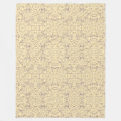 crème met Paarse Fleece Deken (Voorkant)