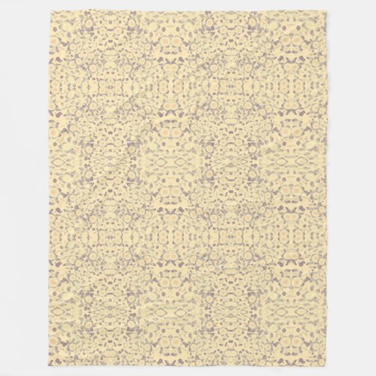 crème met Paarse Fleece Deken (Voorkant)