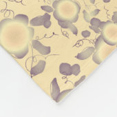 crème met Paarse Fleece Deken (Hoek)