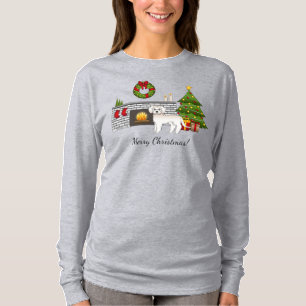 Crème Mini Goldendoodle - Feestelijke Kerst Kamer T-shirt