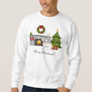 Crème Mini Goldendoodle - Feestelijke Kerst Kamer Trui
