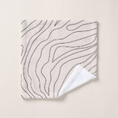 Crème minimaal Abstracte lijnen Bad Handdoek (Wasdoekje)