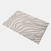 Crème minimaal Abstracte lijnen Deurmat (Schuin)