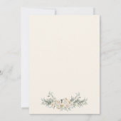 Crème Minimal Bloem Goud Arabische Moslim Bruiloft Kaart (Achterkant)