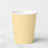 Crème minimalist eigen naam papieren bekers (Achterkant)