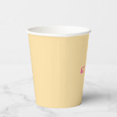 Crème minimalist eigen naam papieren bekers (Rechts)
