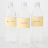 Crème minimalist eigen naam waterfles etiket (Flessen)