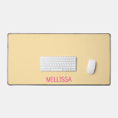 Crème minimalistische aangepaste naam bureaumat (Keyboard & Muis)