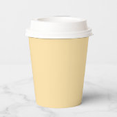 Crème minimalistische aangepaste naam papieren bekers (Achterkant)