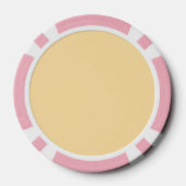 Crème minimalistische aangepaste naam poker chips (Achterkant)