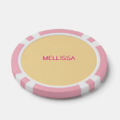 Crème minimalistische aangepaste naam poker chips (Enkel)