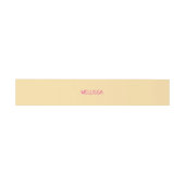Crème minimalistische aangepaste naam uitnodigingen wikkel (Vlak)