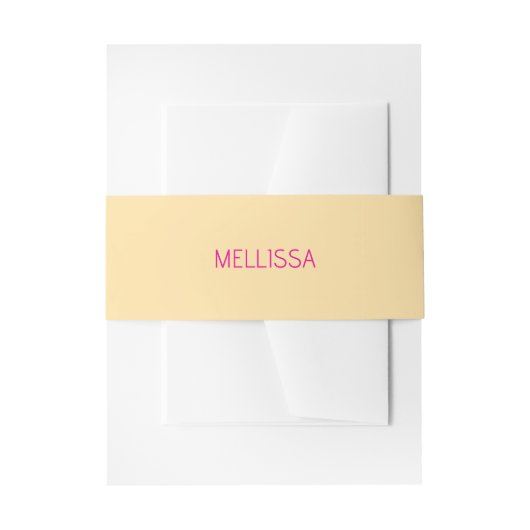 Crème minimalistische aangepaste naam uitnodigingen wikkel (Voorkant Voorbeeld)