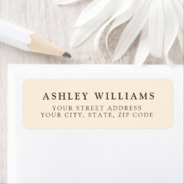Crème Minimalistische Elegante Retourstickers Etiket
