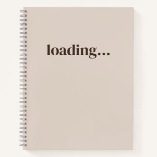 Crème Minimalistische Esthetische Laadnotitieboek Notitieboek