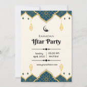 Crème Minimalistische Ramadan Iftar-feest Kaart (Voorkant)