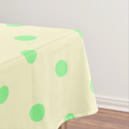 Crème Mintgroene Stippen Tafelkleed