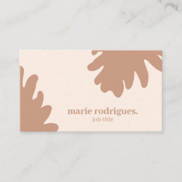 Crème Modern Scannabel Visitekaartje